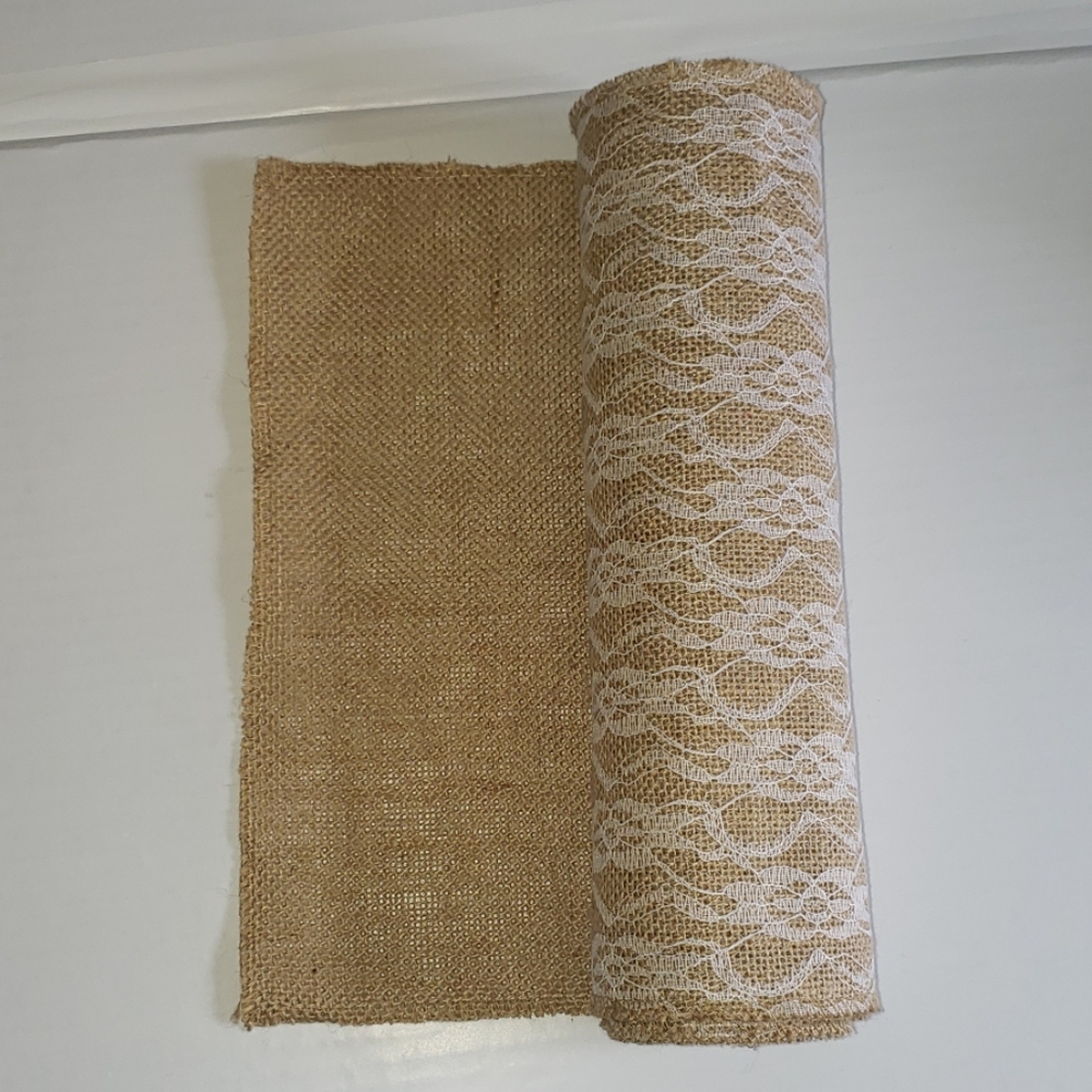 Roll of Burlap with Lace!